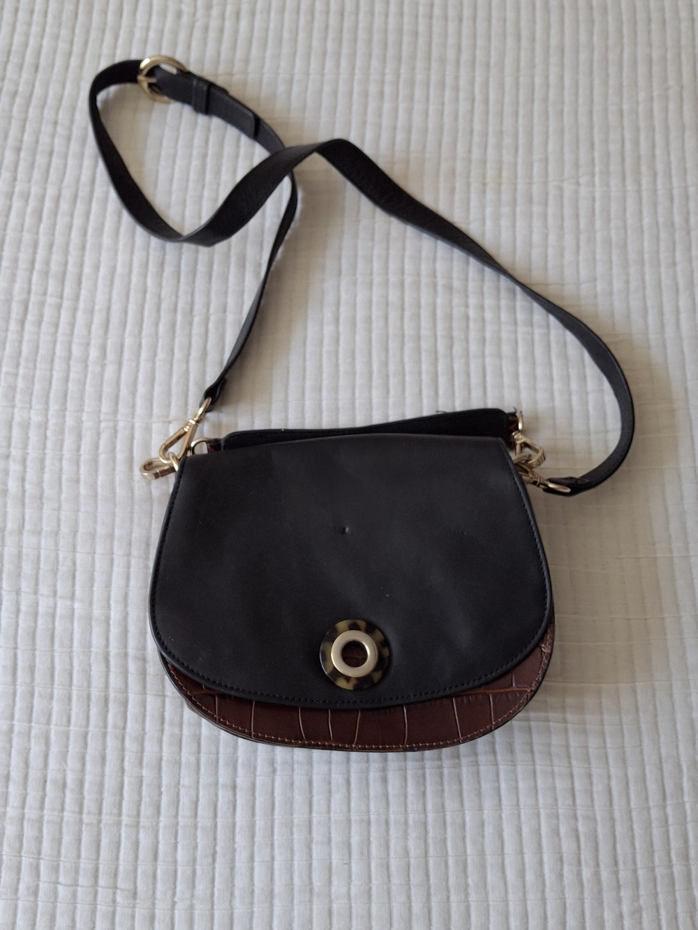 & Other Stories Croc Effect Crossbody Handbag